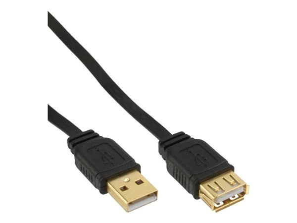 InLine 34620F, 2 m, USB A, USB 2.0, uros/naaras, musta