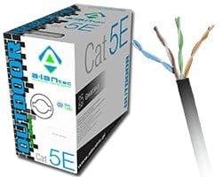 ALANTEC - Samlet kabel - 305 m - UTP - CAT 5e - utendørs, solid - svart