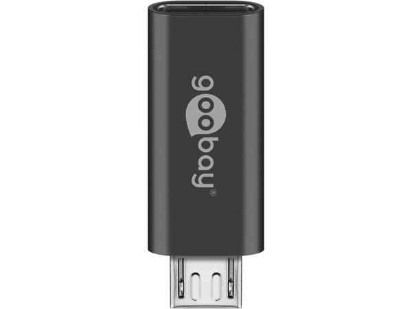 Goobay 55553, USB Micro B, USB C, Harmaa