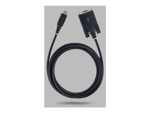 StarTech.com 1P6FFC-USB-C-SERIAL, musta, 2 m, USB Type-C, RS-232, urosliitin, urosliitin