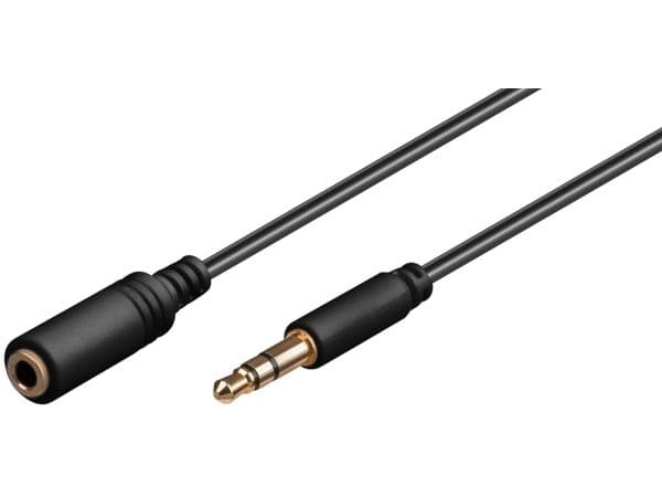 Goobay 97116, 3.5mm, Hankjønn, 3.5mm, Hunkjønn, 1,5 m, Sort