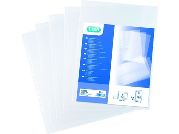 Plastlommer Elba A3 PP 0,12mm højformat - (25 stk.)