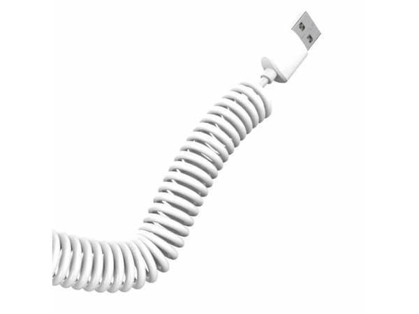 Dudao billader 2x USB 2.4A + USB 3-i-1-kabel Lightning / Type C / micro USB (hvit) (R7 white)
