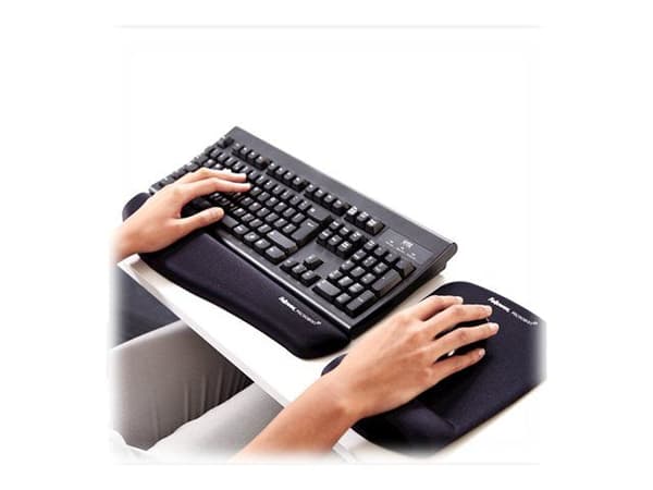 Fellowes PlushTouch - Musematte med håndleddsstøtte - svart