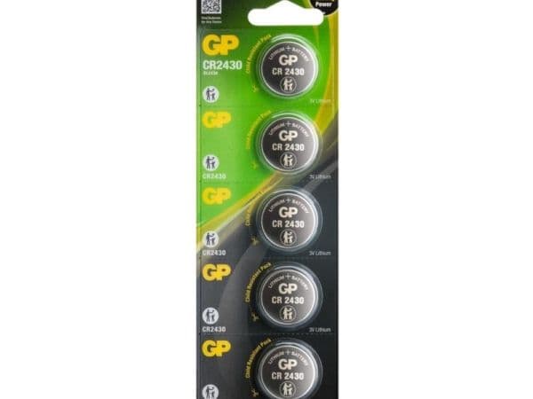 GP knapcelle, Lithium, CR2430, 5-pak