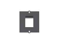 Custom module - 1xKeystone w/2 screws - Black