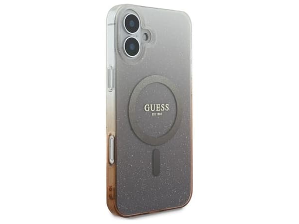 Guess IML Glitter Gradient MagSafe-etui for Apple iPhone 16 – brun
