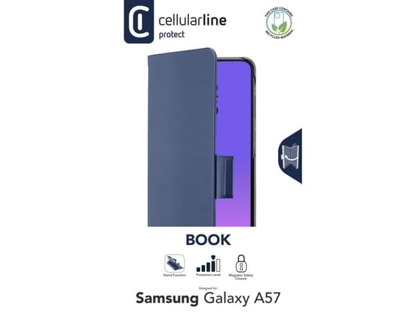Cellularline Book, Folio, Samsung, Galaxy A57, 17 cm (6.7"), Blå