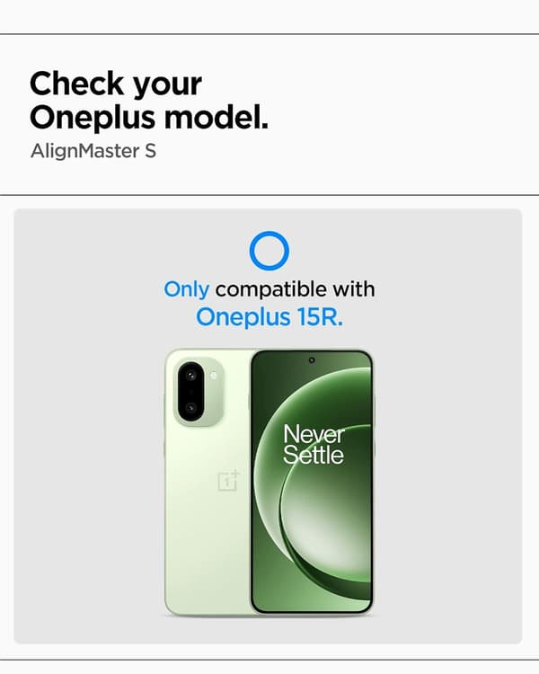 Spigen AGL11398, OnePlus, 15R, Splitterskyddad, Reptålig, Fallsäker, Transparent, 1 styck