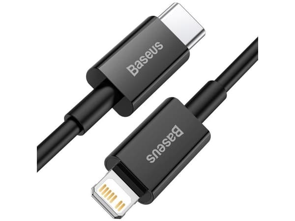 Baseus CATLYS-A01, 2 m, USB A, USB C/Lightning, musta