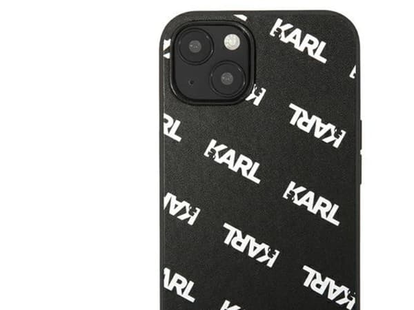 Karl Lagerfeld allover- etui til iPhone 13 mini - svart