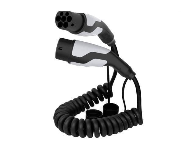 Sinox EV ladekabel Mode 3, 16A, 3-fase, 5 m, sort
