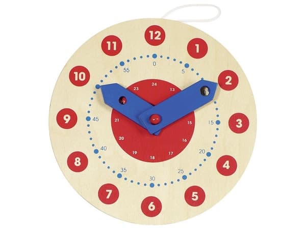Goki Learning Clock Wood