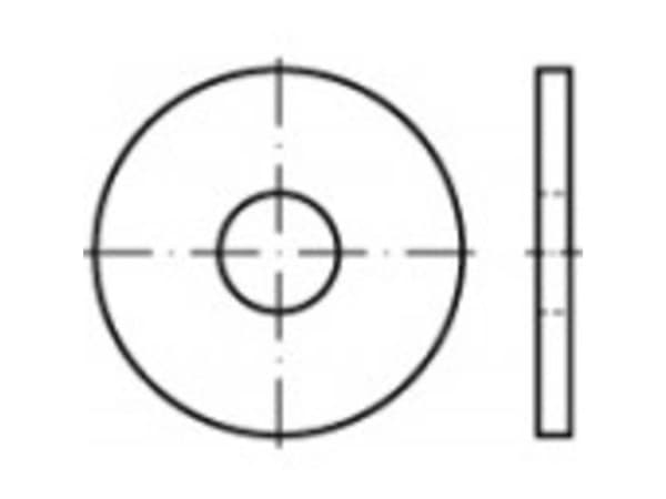 Aluslevy 22 mm 72 mm Teräs 50 kpl TOOLCRAFT 107020