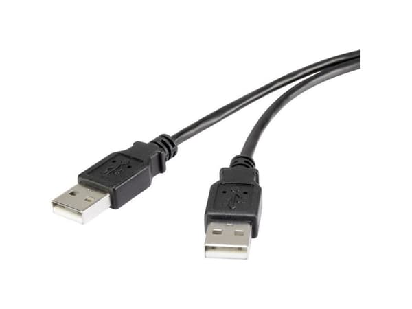 Renkforce RF-4463028, 1 m, USB A, USB A, USB 2.0, 0,48 Gbit/sek, Sort