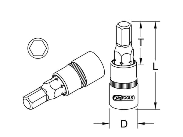 KS Tools 9171321 topnøkkel 3/8