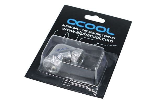 Alphacool 17038, Krom, Passende, Messing, 1/4", 90°, 18 mm