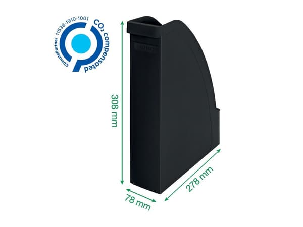 Leitz 24760095, Polystyreeni, Musta, A4, A4, A4+, Muotokuva, 78 mm