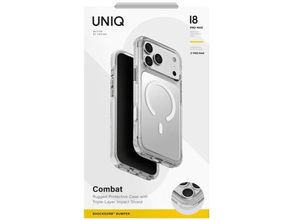 Etui UNIQ Combat do iPhone 18 Pro Max /17 Pro Max Magclick Charging bialy