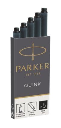 Refill Parker Quink inktpatroner, sort - (5 stk.)