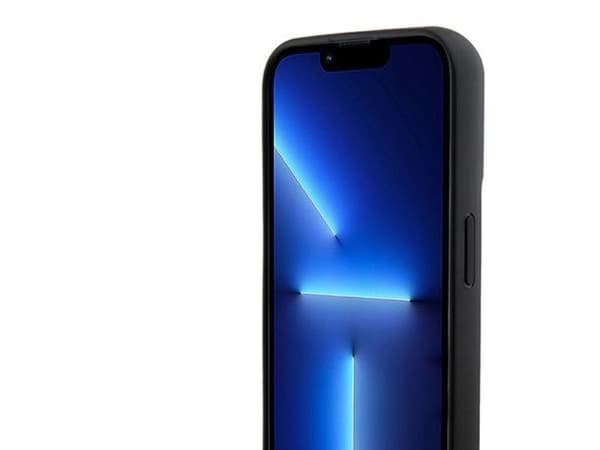 DKNY 3D gummiert mønster-etuie til iPhone 15 Pro - sort