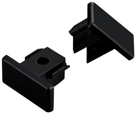 Ändstycke svart Square 1F - 230V