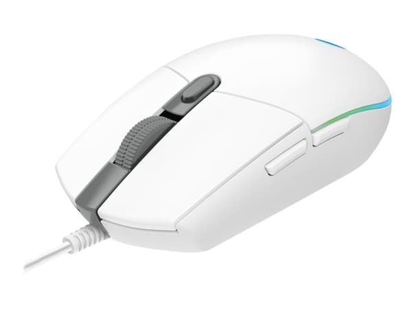 Logitech Gaming Mouse G203 LIGHTSYNC - Mus - optisk - 6 knapper - kablet - USB - hvit