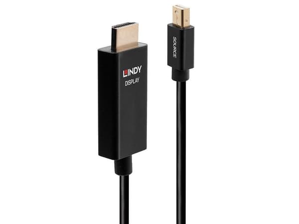 Lindy 40922, 2 m, Mini DisplayPort, HDMI Type A (Standard), Rett, Rett, Gull