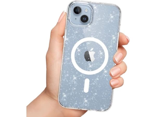 Tech-Protect FlexAir Hybrid MagSafe iPhone 13/14 Case - Clear Glitter