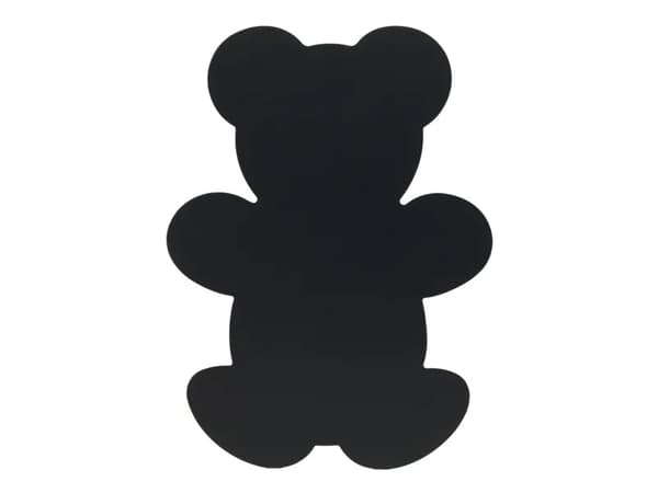 Securit® silhuet Bamse-tavle i sort
