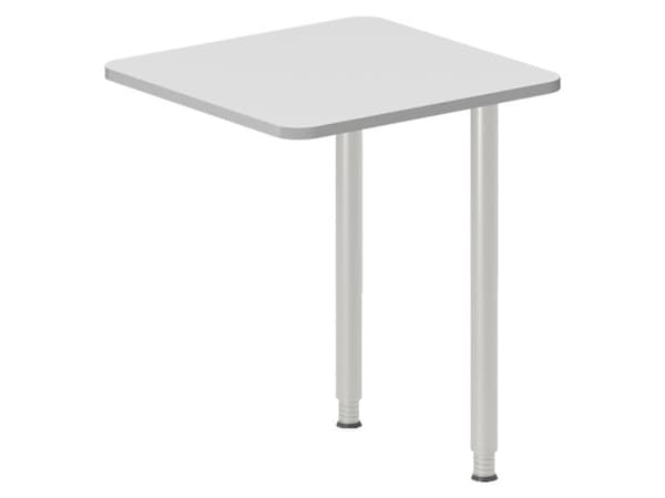 Skrivebord, tilbyg DNA Lys grå 800x600 mm I-ben Sort
