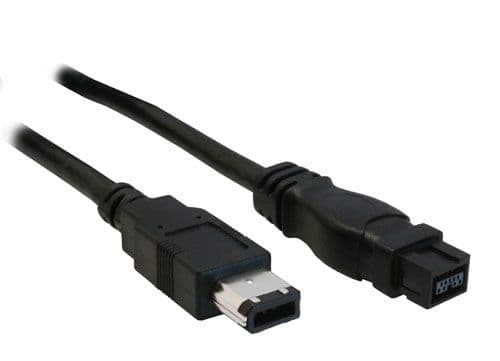 Inline Nested Firewire 9-nastainen - Firewire 6-nastainen, 1m, musta (36901)