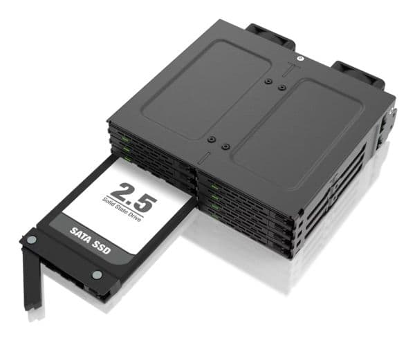 Icy Dock MB038TP-B, HDD/SSD-kabinett, 2.5", SATA, Sort
