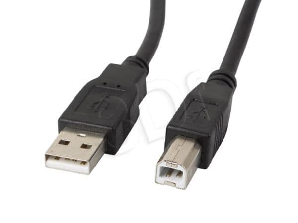 Lanberg - USB-kabel - USB (hane) till USB typ B (hane) - USB 2.0 - 5 m - svart