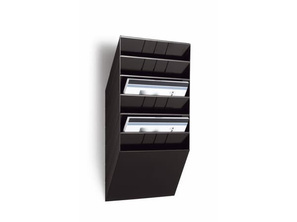 Brochurefremviser, DURABLE Flexiboxx 9785, 6 rum, A4 liggende, sort