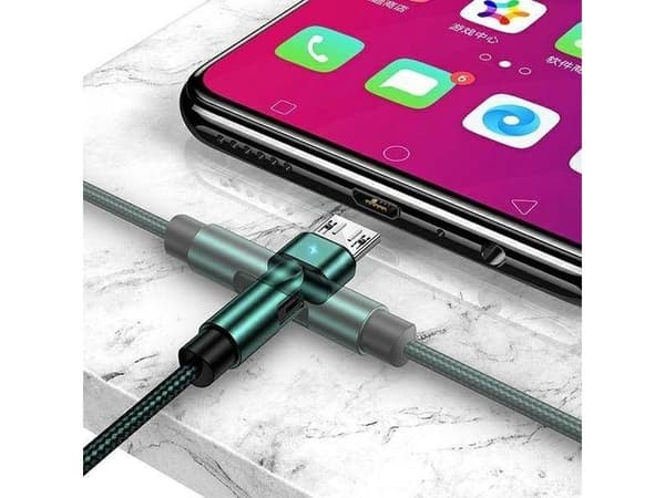 USB-kabel Usams USB-A till microUSB 1 m grön
