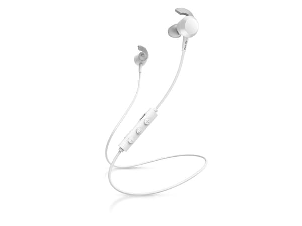 Philips TAE4205WT - Ørepropper med mikrofon - i øret - Bluetooth - trådløs - hvit