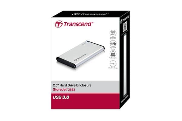 Transcend StoreJet - Lagringspakning - 2,5" - SATA 6Gb/s - USB 3.0