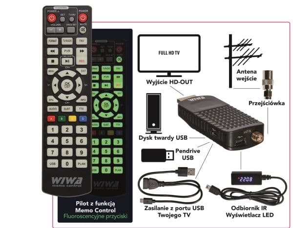 TV-tuner Wiwa H.265 Mini LED