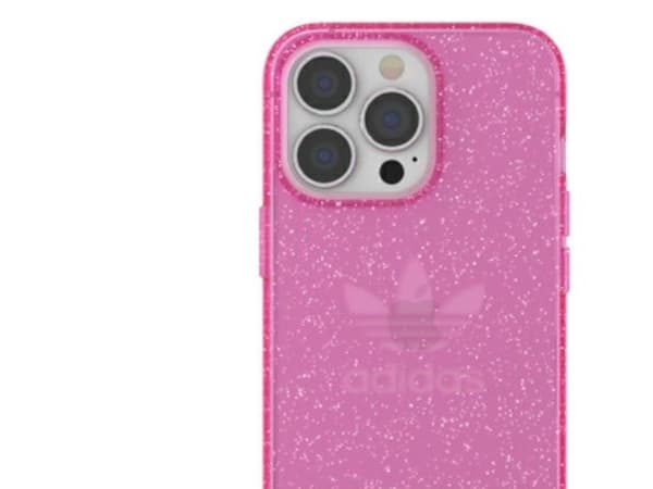 Adidas OR Protective klart glitter-deksel til iPhone 13 Pro / iPhone 13 - rosa