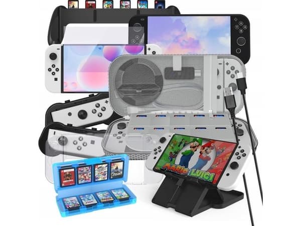 JYS tilbehørspakke 10-i-1 til Nintendo Switch OLED NS228