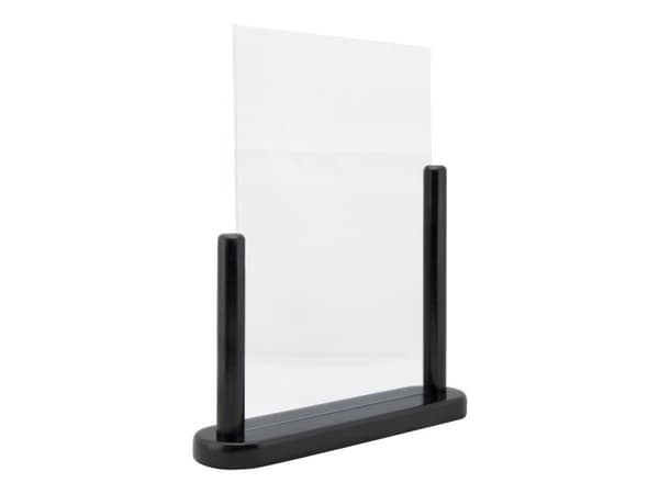Securit® A4 displayram i massivt svart trä