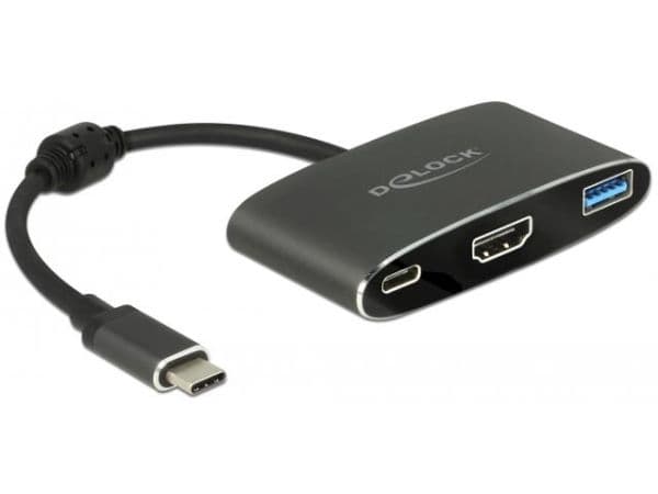 DeLOCK - Ekstern videoadapter - VL101 - USB-C 3.1 - HDMI - grå - detailsalg