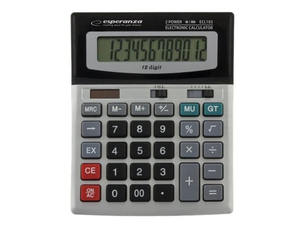 Esperanza ECL103 - Skrivebordskalkulator - 12 sifre