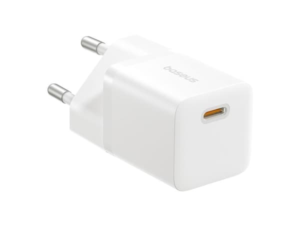Baseus GaN5 25W USB-C väggladdare - vit