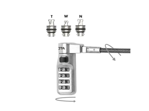 DICOTA - Låskabel för notebook - combination lock, universal - 2 m