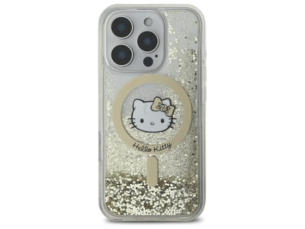 Hello Kitty Liquid Glitter Fever MagSafe-deksel iPhone 16 Pro Max - gull