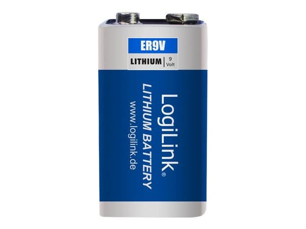 LogiLink ER9VLIB, Engangsbatteri, 9V, Lithium, 10,8 V, 1 stk, 1200 mAh
