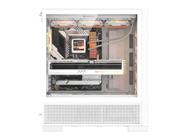 DarkFlash AIRNOVA PC-kabinett (hvit) + 3 vifter