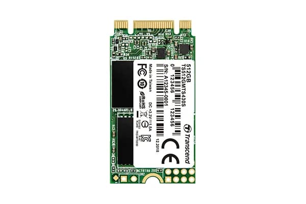 Transcend 430S - SSD - 512 GB - intern - M.2 2242 - SATA 6Gb/s - for Intel Next Unit of Computing 12, 13